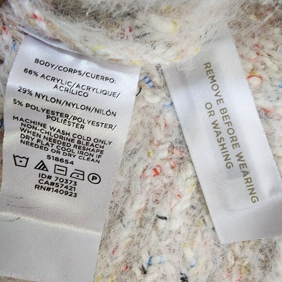 Lou & Grey Womens Sweater Large Long Sleeve Pullover Fuzzy Eyelash Knit Speckled - Picture 8 of 8